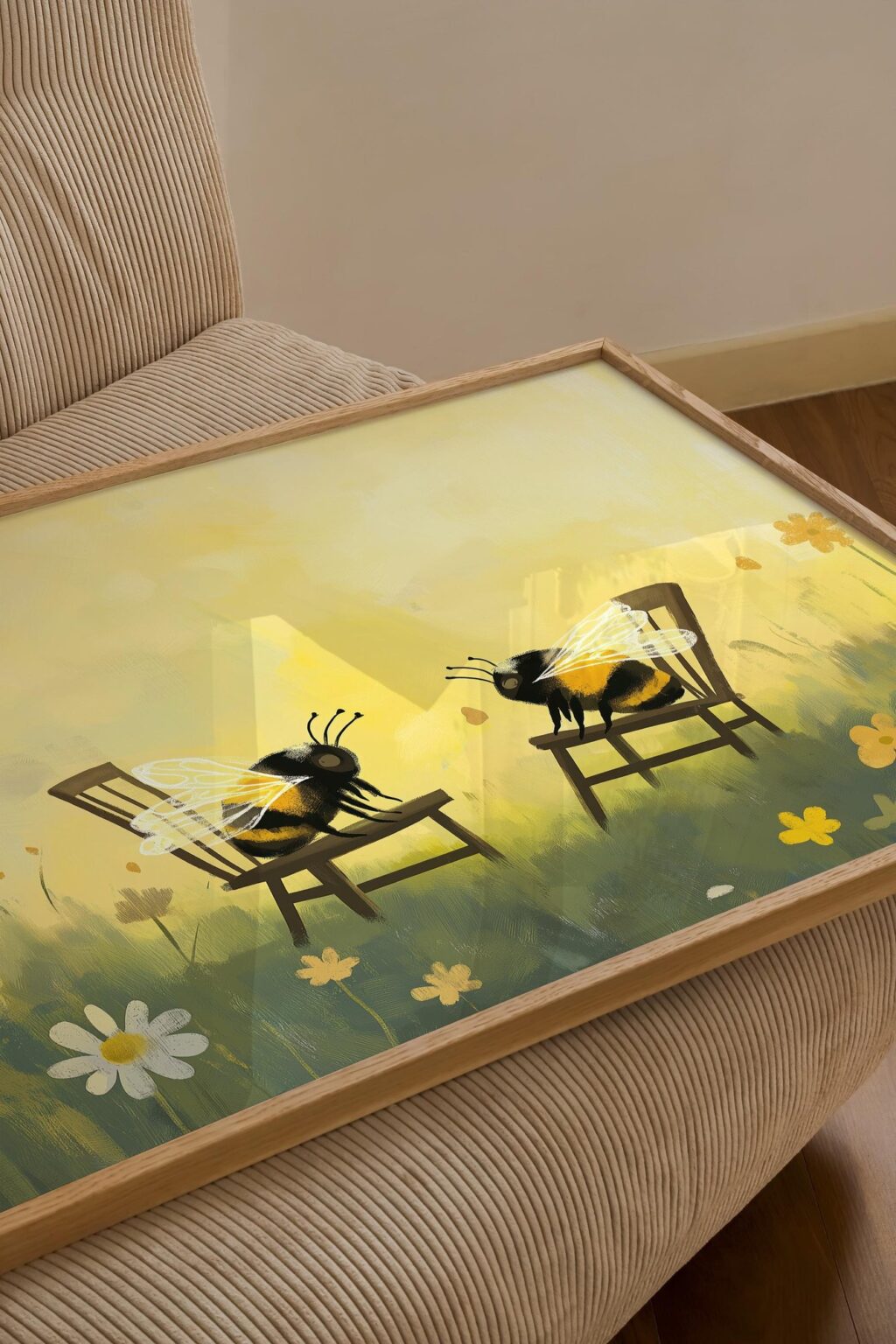 Bee Garden Chat Art Print