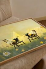 Bee Garden Chat Art Print