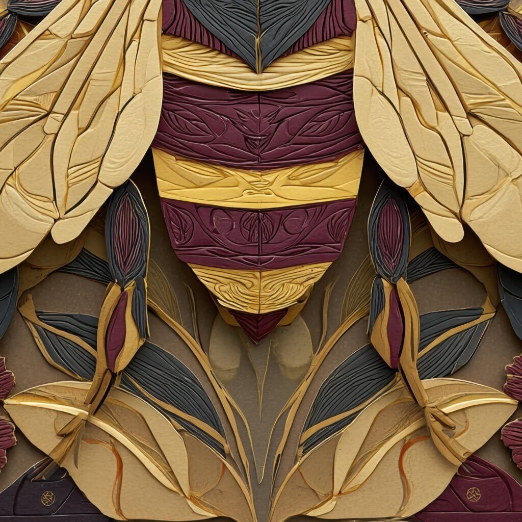 Bee Mid Century Poster