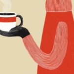 Black Cat Coffee Kitchen Art Print