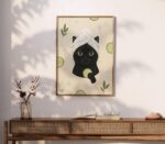 Black Cat Spa Day Print