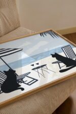 Black Cats Beach Print