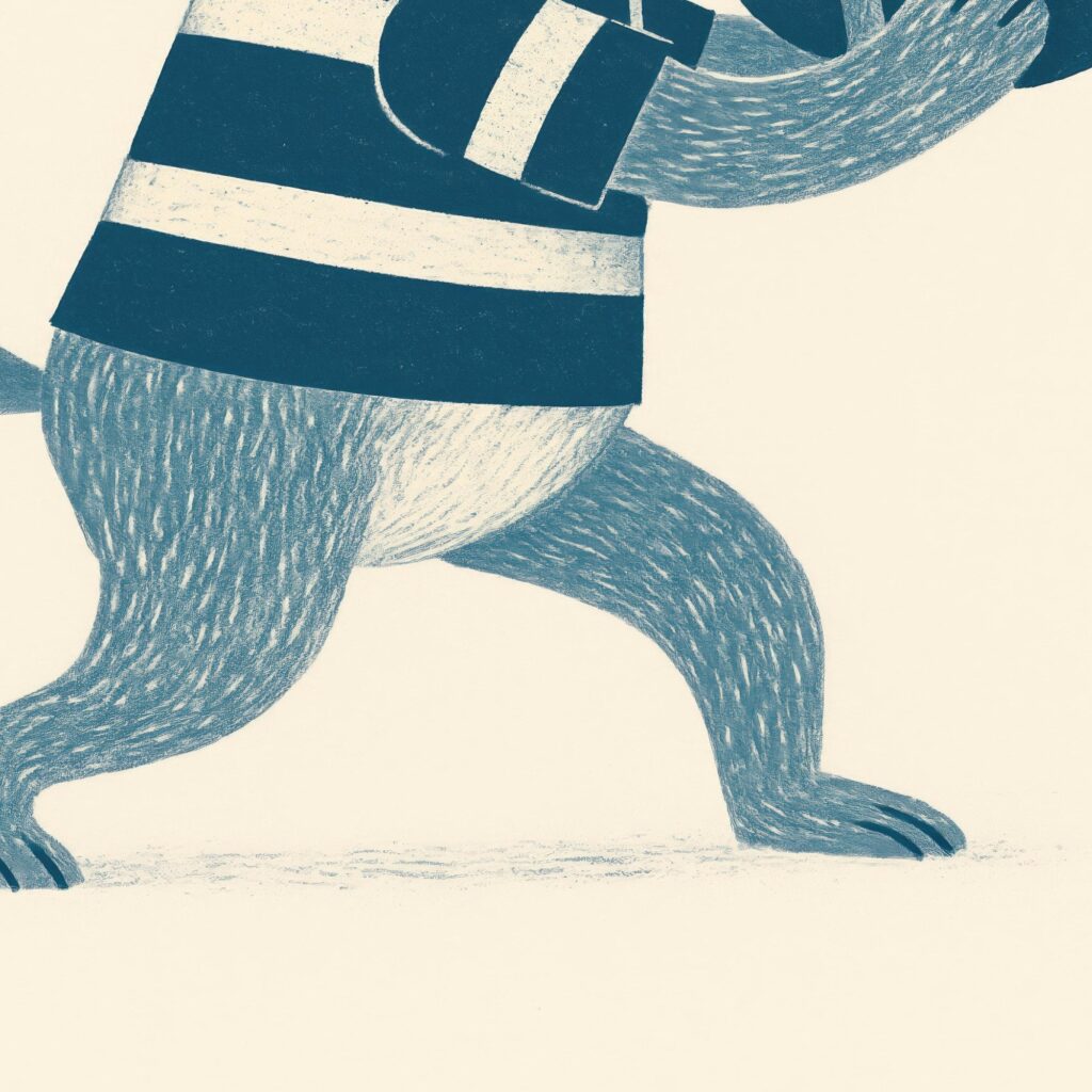 Blue Puppy Football Nursery Print