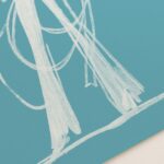 Blue White Cowgirl Poster