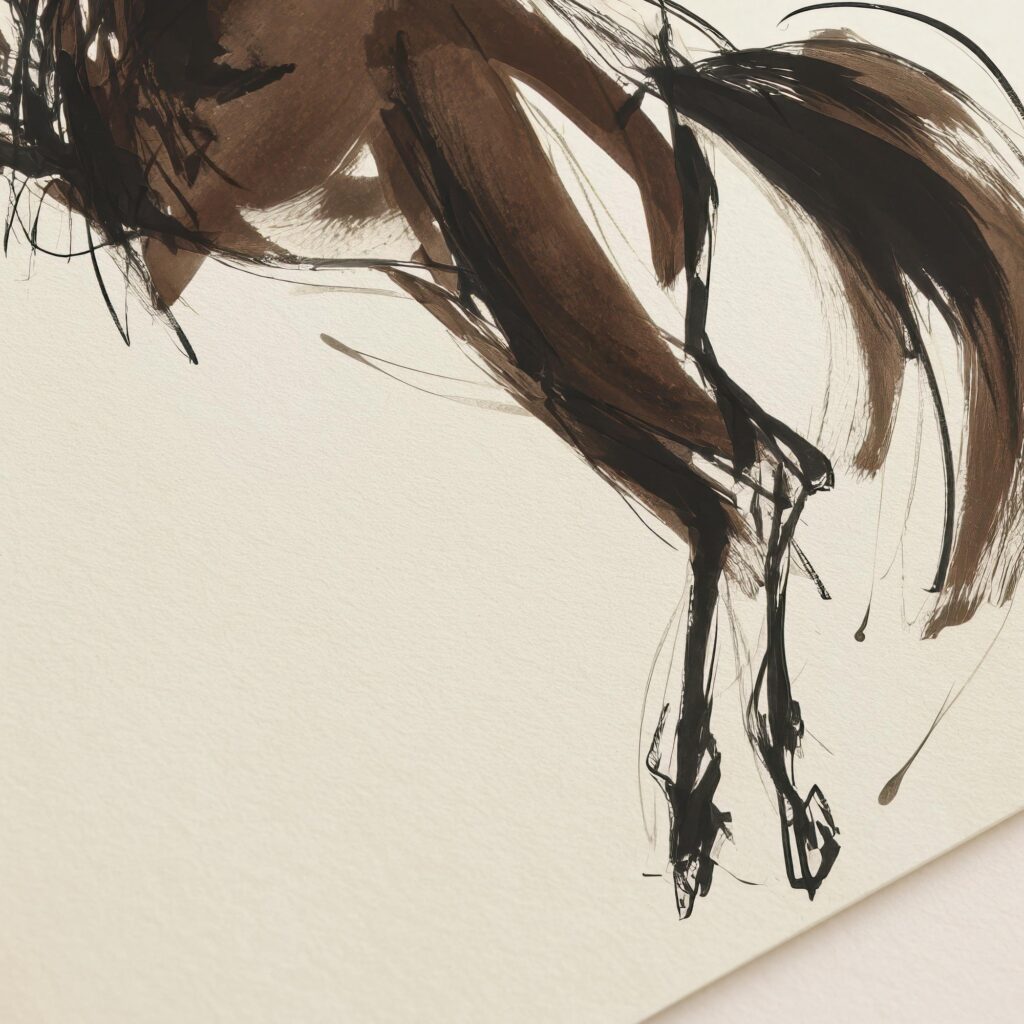 Bucking Bronco Western Horse Poster