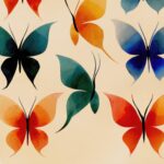 Butterfly Colorful Watercolor Wall Art