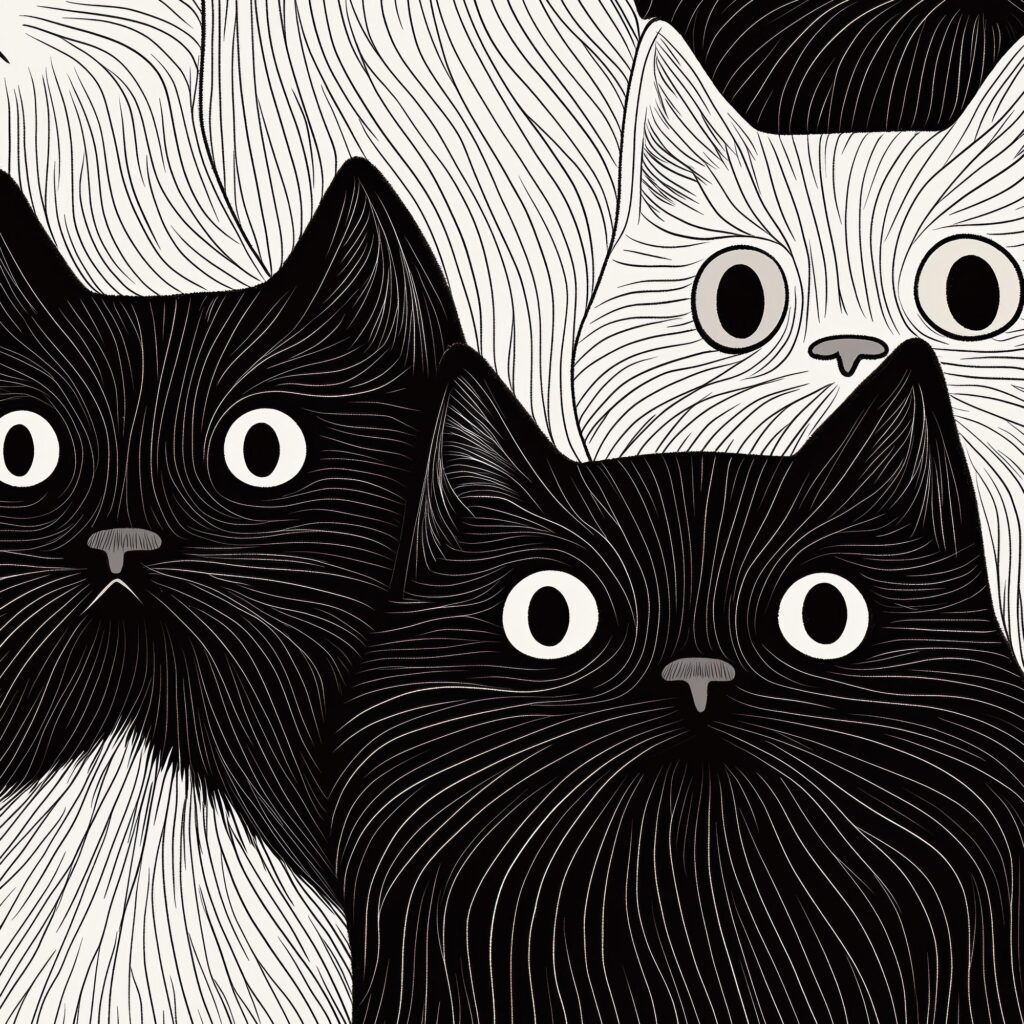 Cat Party Art Print