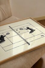 Cat Tennis Match Print