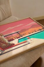 Cheetah Poolside Art Print