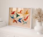 Colorful Swallow Birds Print