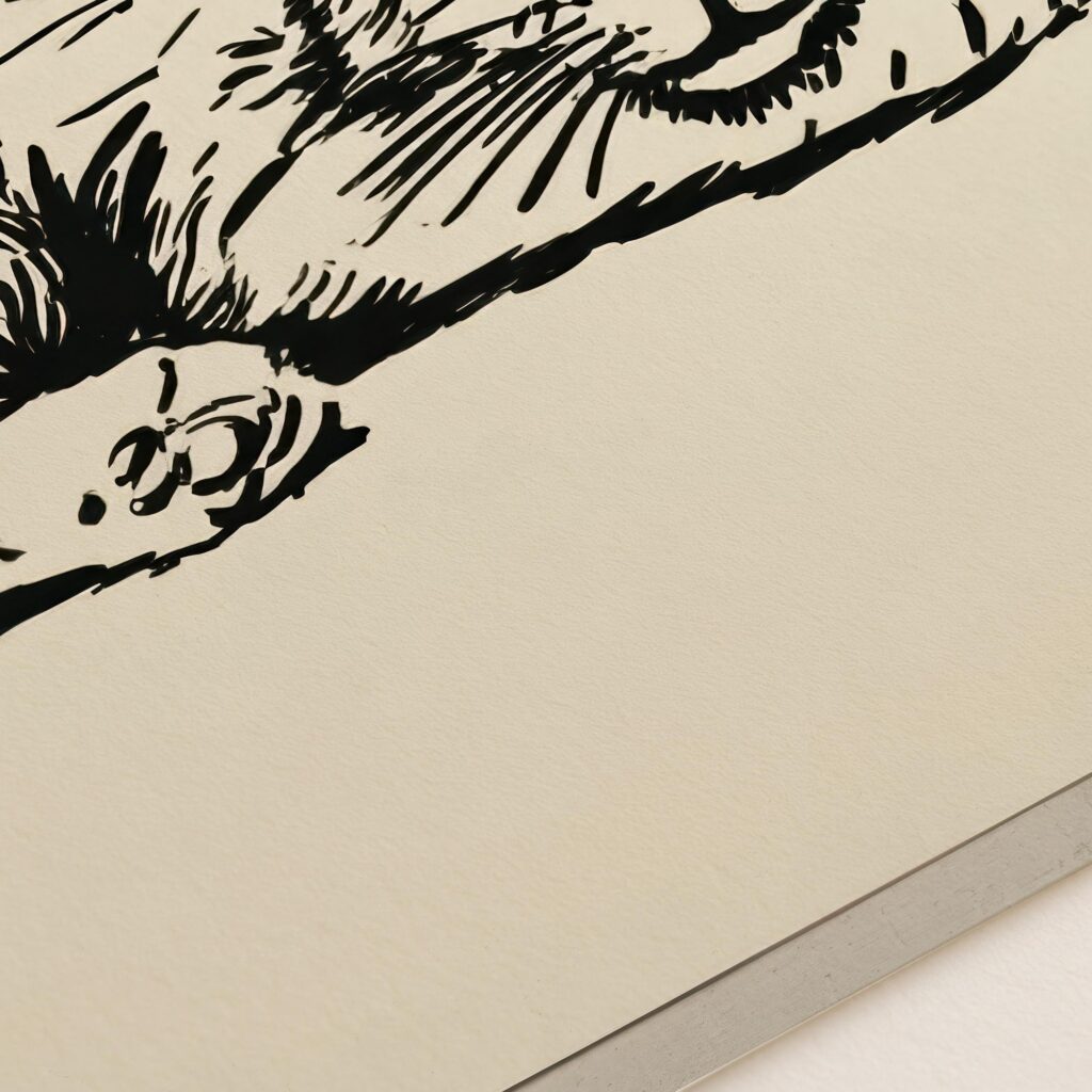 Cowboy Cat Line Art Print