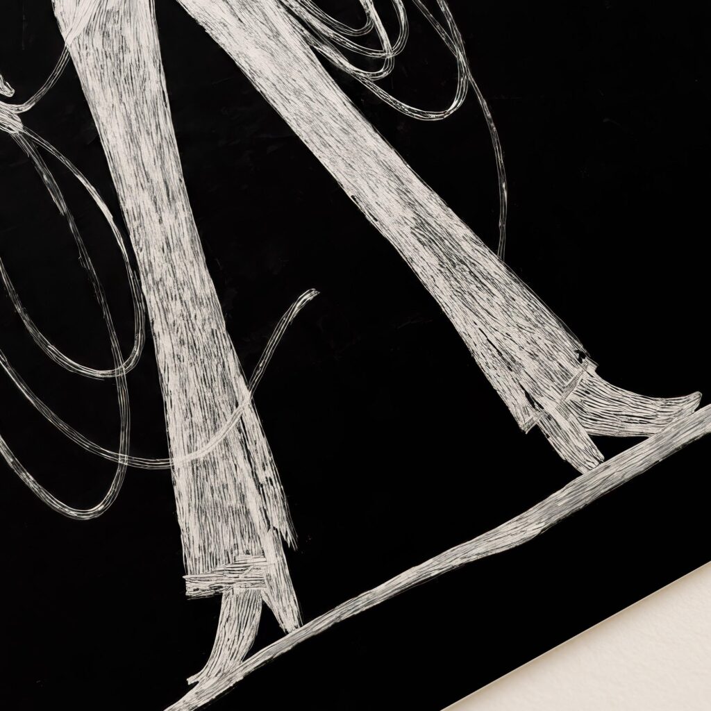 Cowboy Lasso Chalk Sketch Print