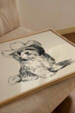 Cowboy Pup Western Print