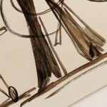 Cowgirl BBQ Ink Drawing Print