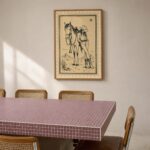 Cowgirl Leaning on Her Horse in the Desert Print