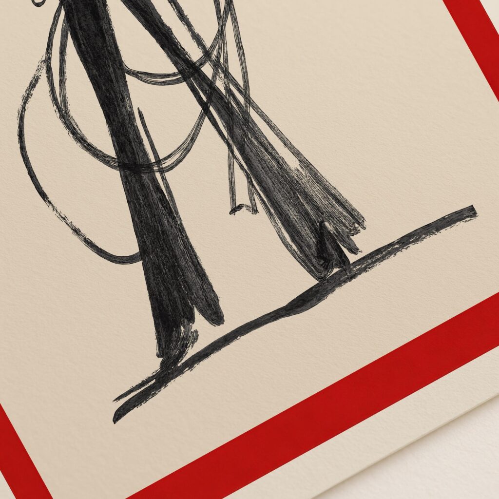 Cowgirl Line Art Print Minimalist Western Ranch Decor