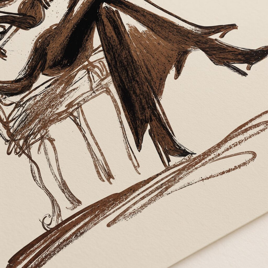 Cowgirl With Guitar Art Print