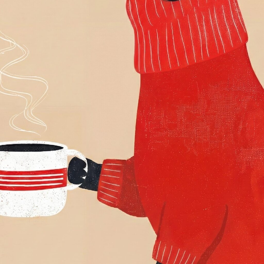 Dachshund Coffee Art Print