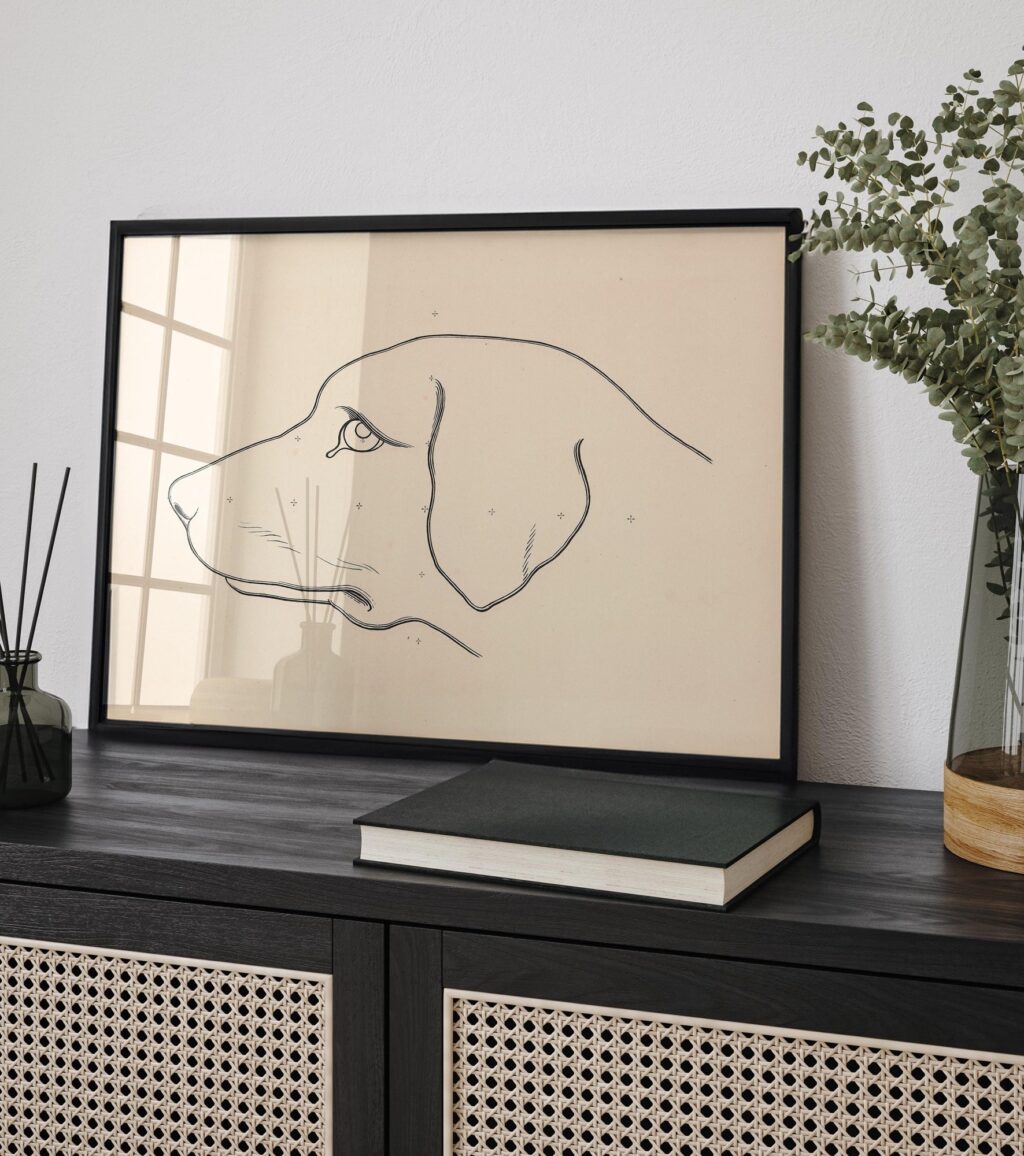 Dachshund Line Drawing Print