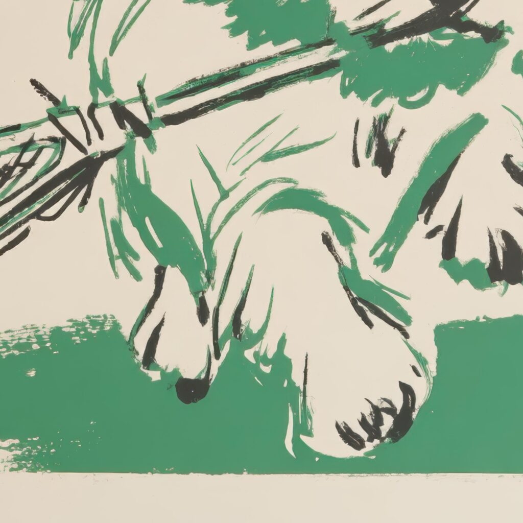 Dog Carrying Lacrosse Stick Print