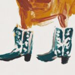 Dog in Cowgirl Boots Print