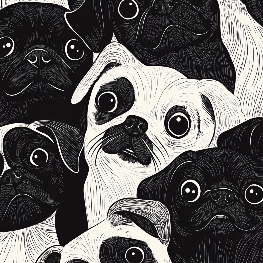 Dog Party Art Print