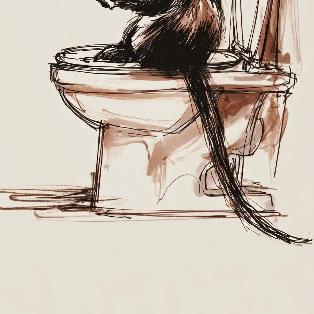 Ferret Bathroom Art Print