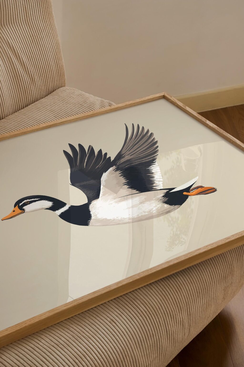 Flying Indian Runner Duck Art Print