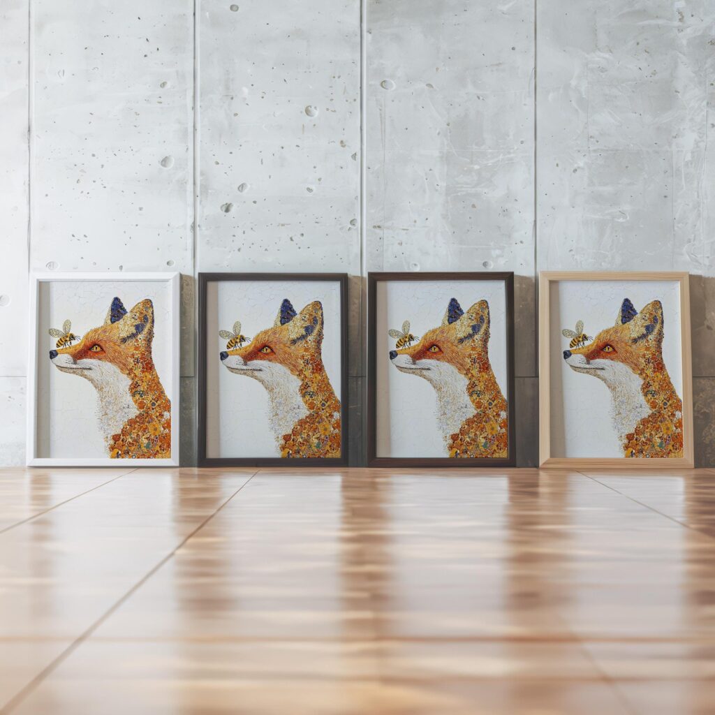 Fox and Bee Art Print
