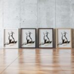 Fox and Bird Minimal Woodland Art Print