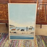 Fox Hare Badger Owl and Deer Walking Print