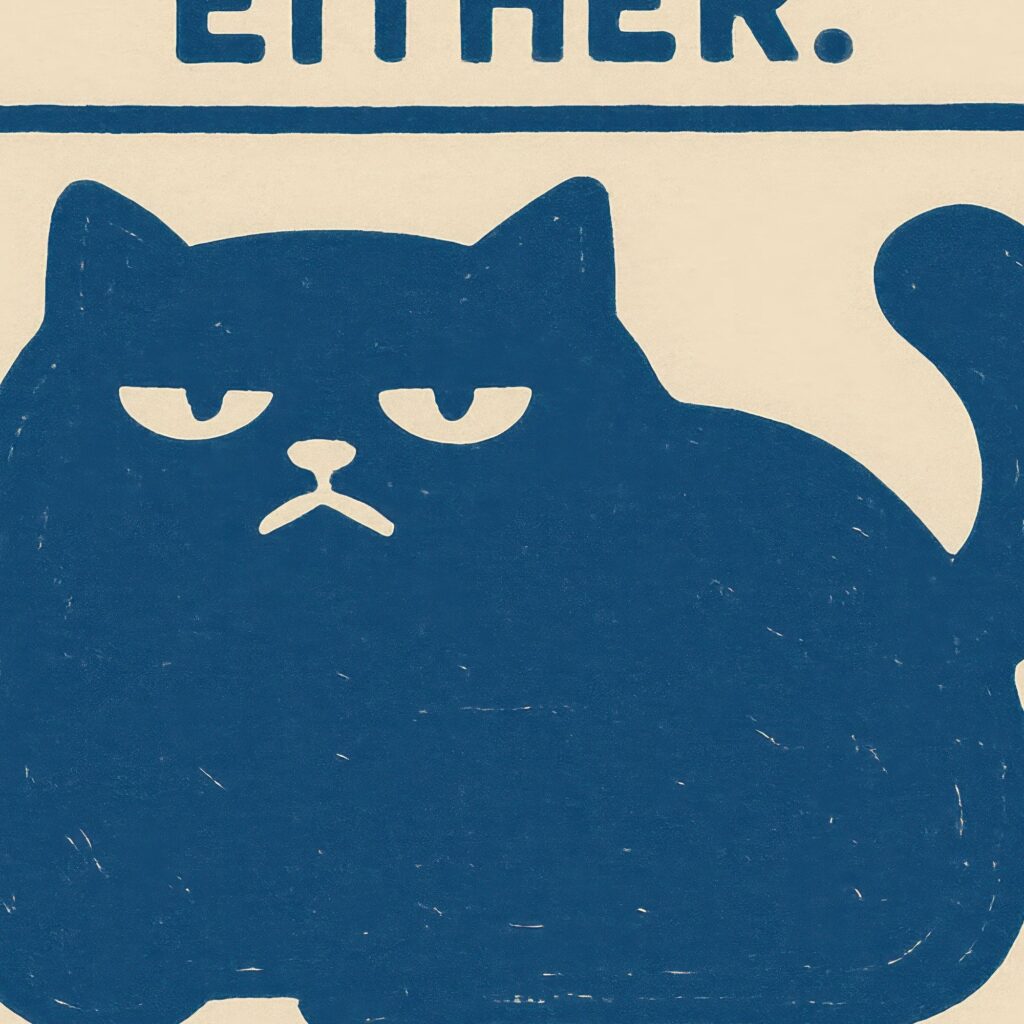 Funny Cat Entry Sign Wall Art
