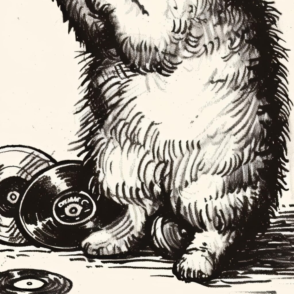 Funny Cat With Headphones Print