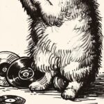 Funny Cat With Headphones Print