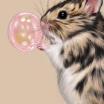 Funny Hamster Bubble Gum Print
