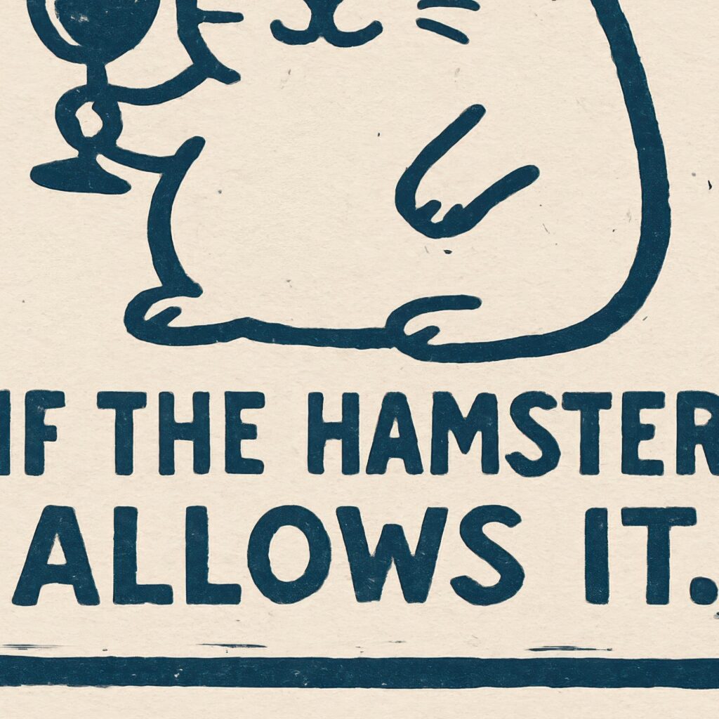 Funny Hamster Sign Art Print