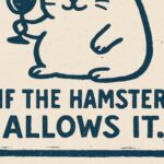 Funny Hamster Sign Art Print
