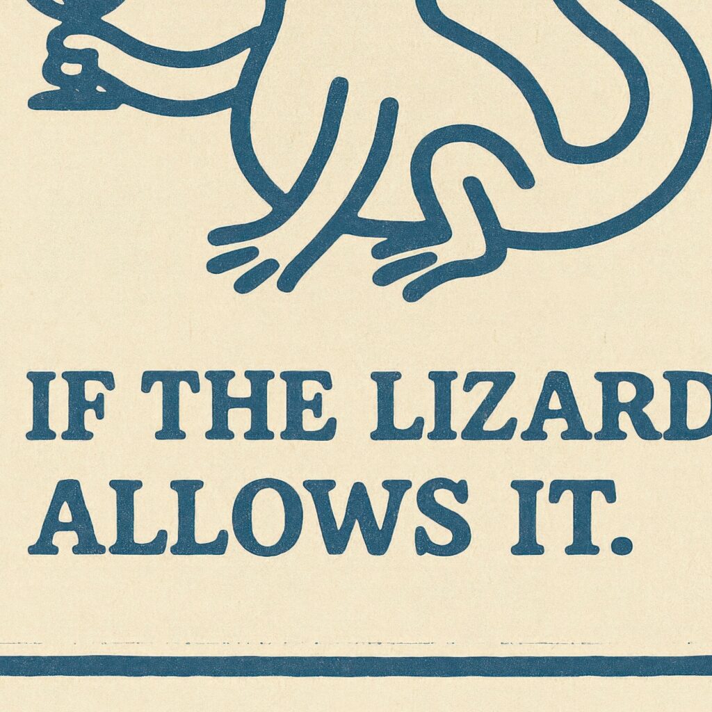 Funny Lizard Art Print