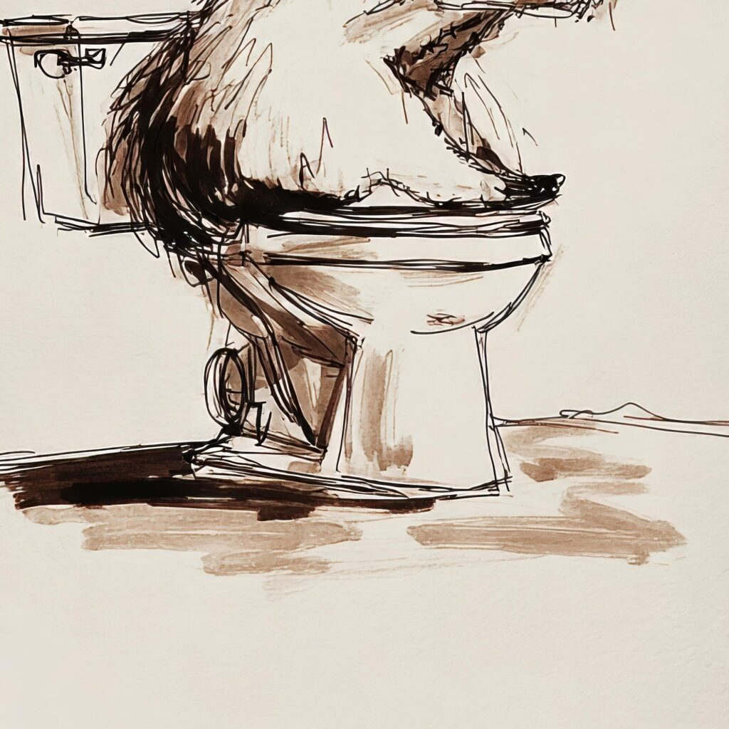 Funny Llama Bathroom Art Print