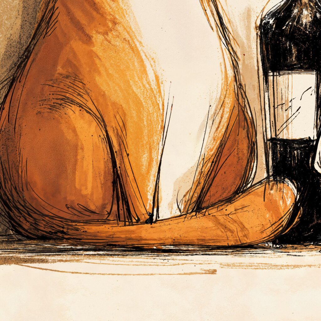 Funny Orange Cat Wine Poster