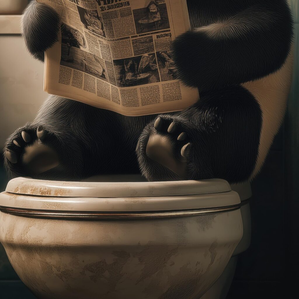 Funny Panda Bathroom Print