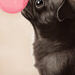 Funny Pug Bubble Gum Print