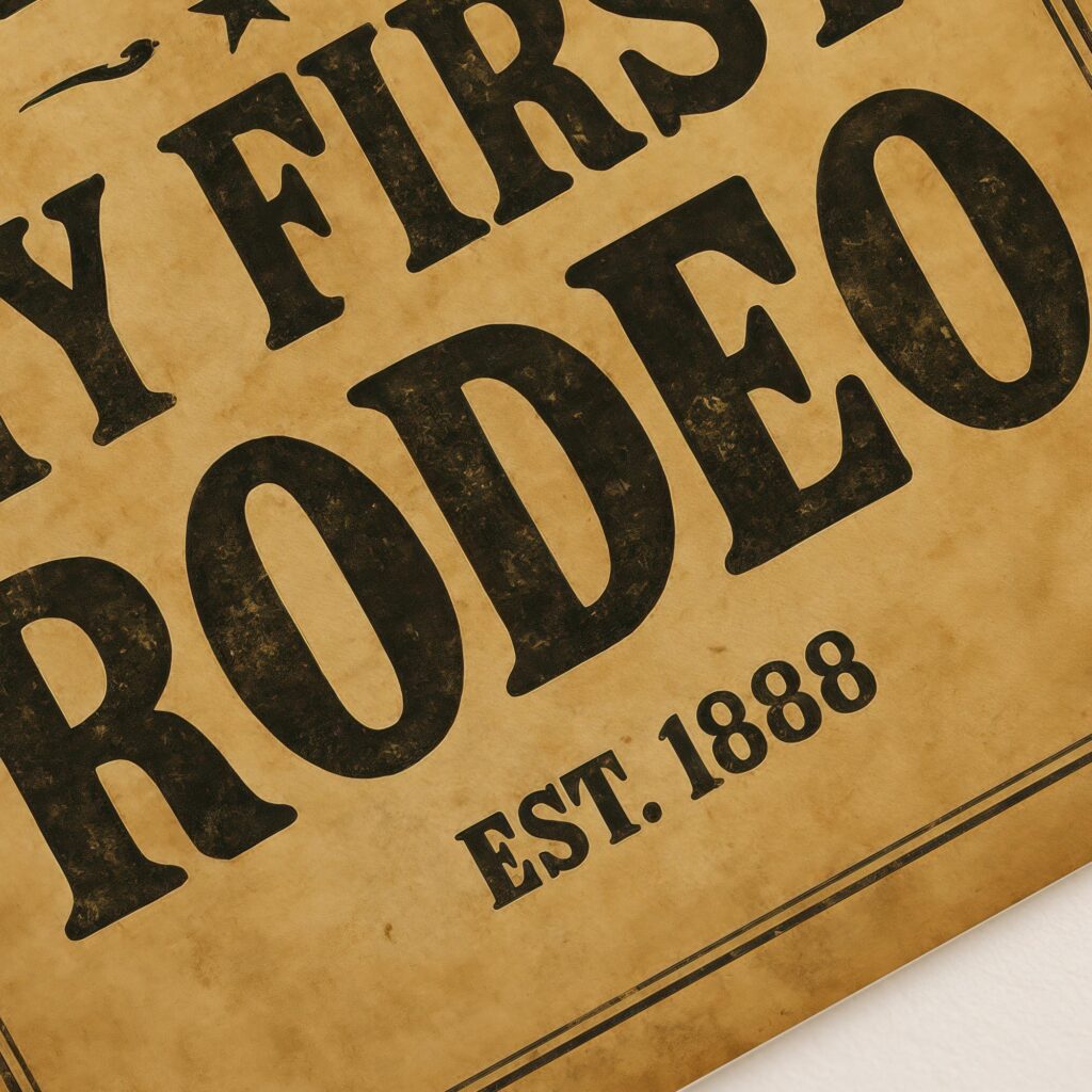 Funny Western Sign Print