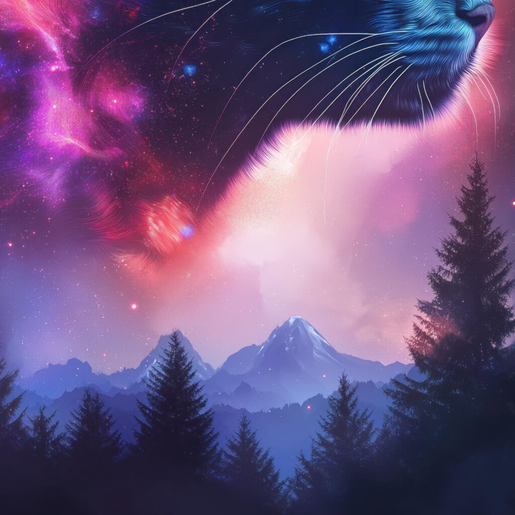 Galaxy Cat Art Print
