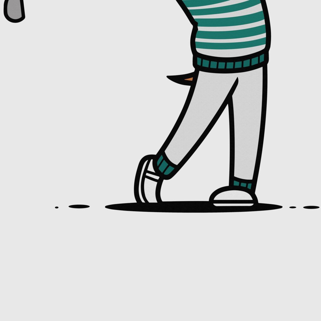 Golf Dog Minimalist Print