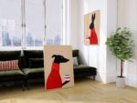 Greyhound and Rabbit Coffee Art Prints Set of 2