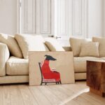 Greyhound Dog in Sweater Print