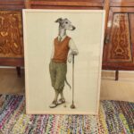 Greyhound Golfer Portrait Print
