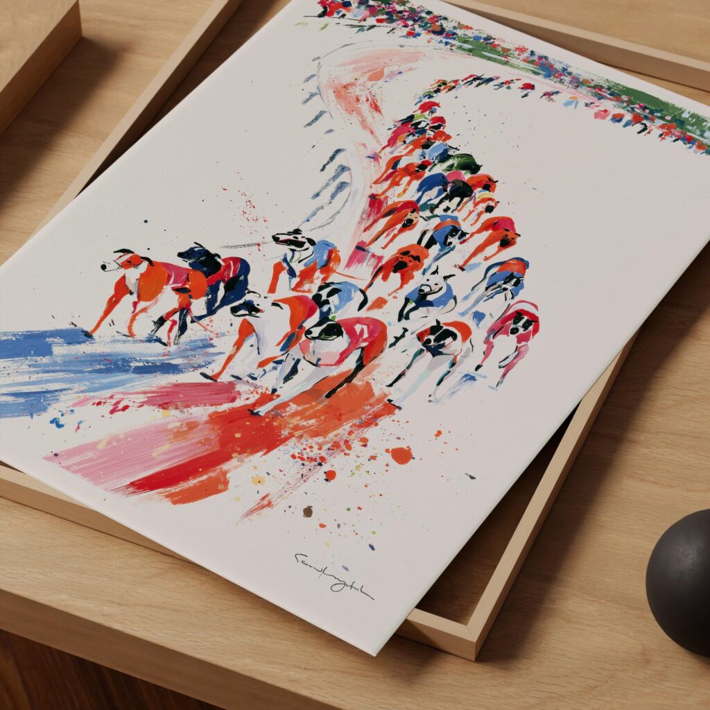 Greyhound Racing Print
