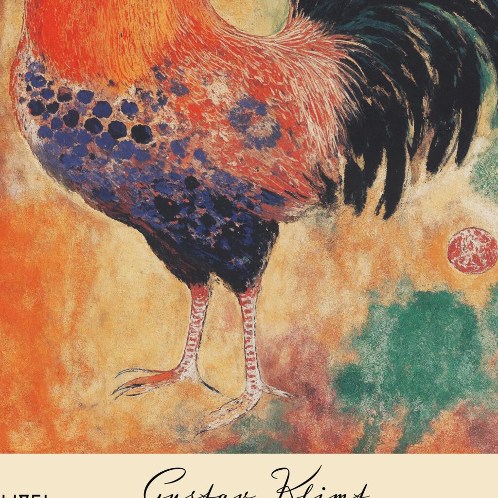 Gustav Klimt Rooster Art Print
